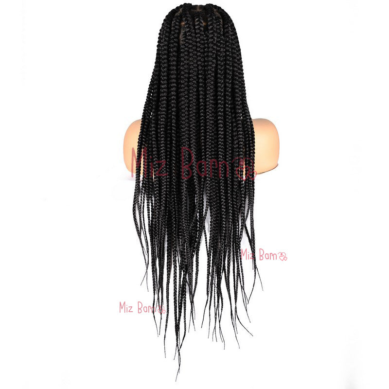 Box Braids Lace Front Wig Super Long Full Lace Box Braid Wig With Baby Hairs