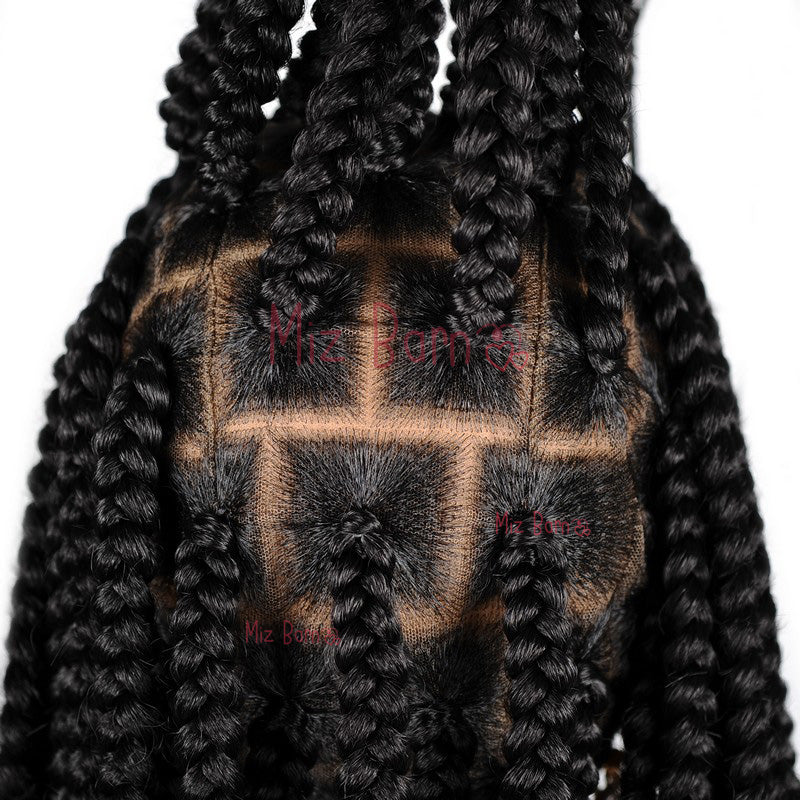 Box Braids Lace Front Wig Super Long Full Lace Box Braid Wig With Baby Hairs