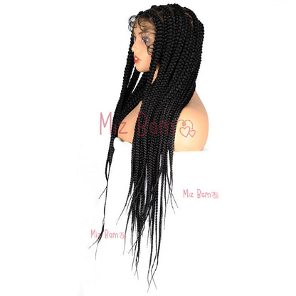 Box Braids Lace Front Wig Super Long Full Lace Box Braid Wig With Baby Hairs